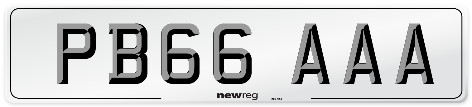 PB66 AAA Number Plate from New Reg